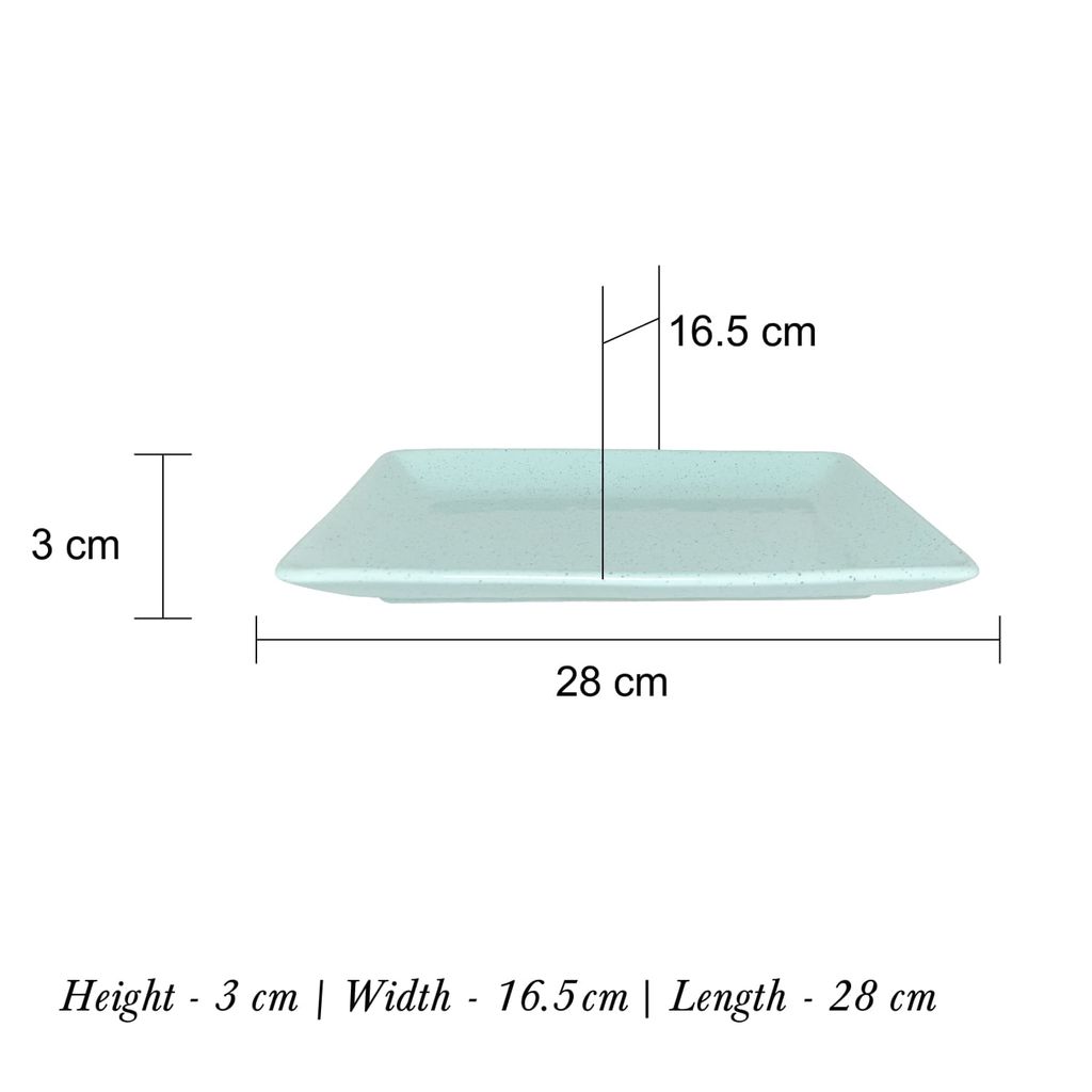 Ceramic Dining Studio Collection Aqua Blue Sprinkle Ceramic Designer 11 inches Serving Platter