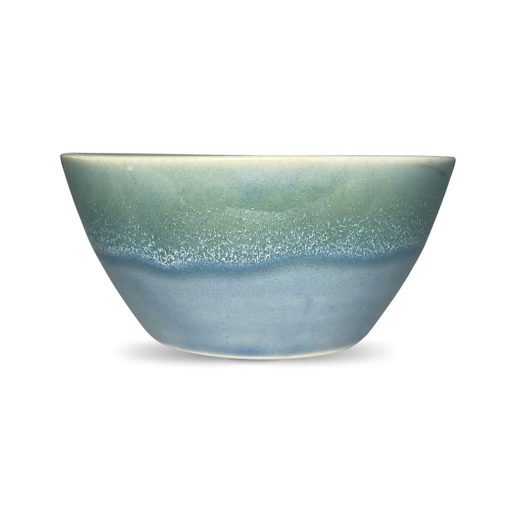 Ceramic Dining Sea Green Hand-Glazed Ceramic Dinner Bowls Set of 4