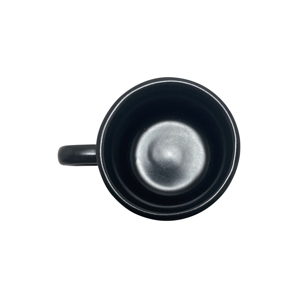 Ceramic Dining Matte Black Metallic Ceramic Tea Cups Set of 6