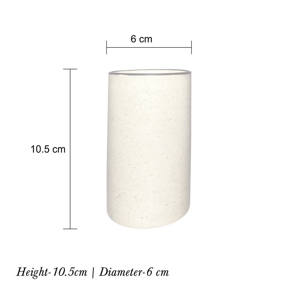 Ceramic Dining Matte White Ceramic Glasses Set of 4