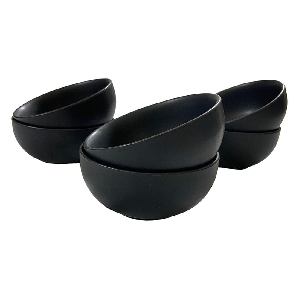 Ceramic Dining Matte Black Ceramic Bowls Katoris Set of 6