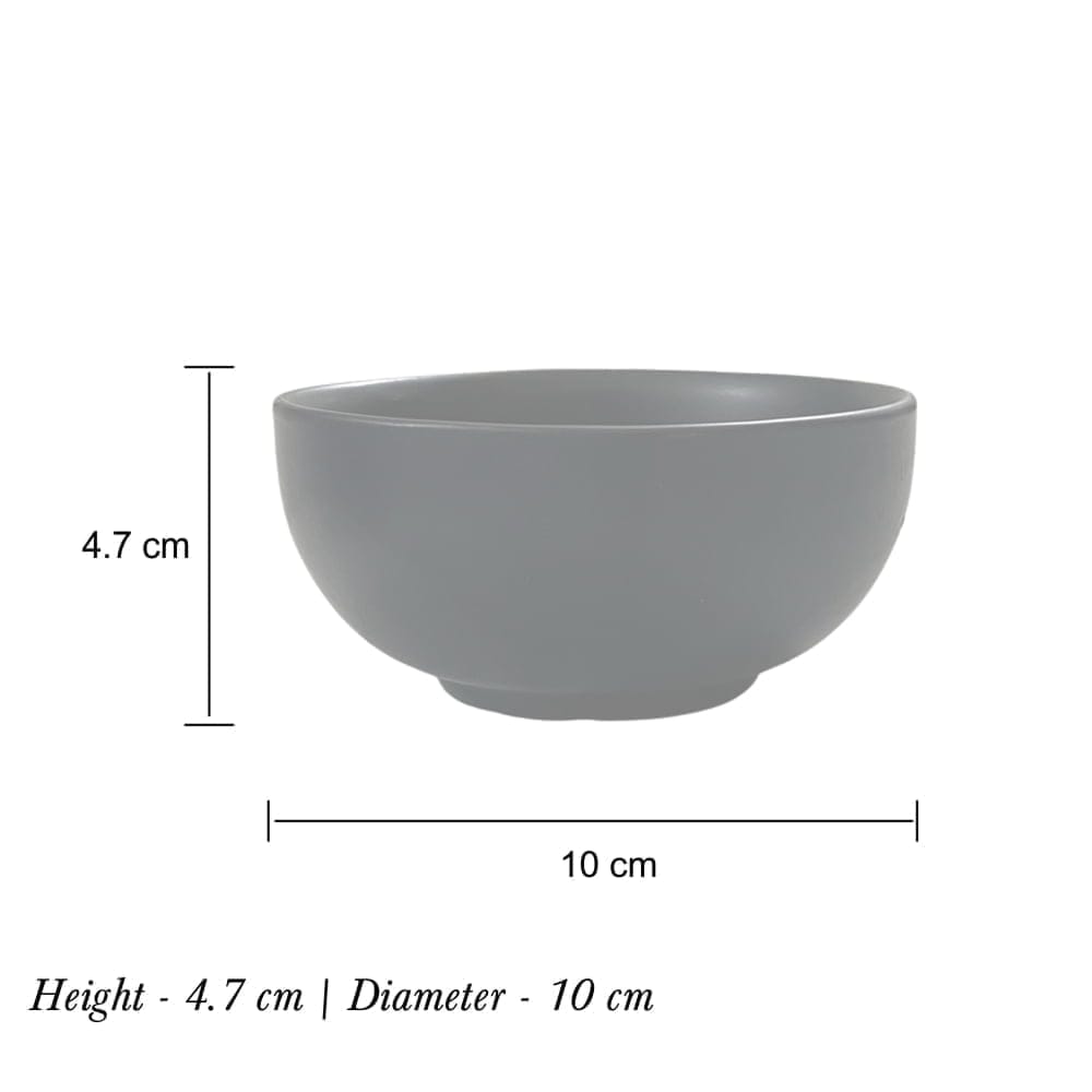 Ceramic Dining Matte Black Ceramic Bowls Katoris Set of 6