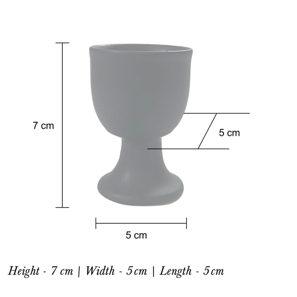 Ceramic Dining Matte Black Egg Ceramic Cup Holders Set of 2