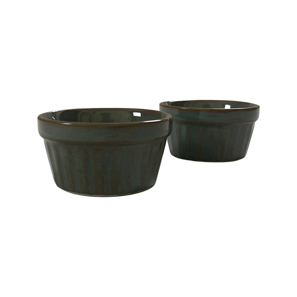 Ceramic Dining Chic Emerald Green Hand-glazed Ceramic Dip Bowls Set of 2