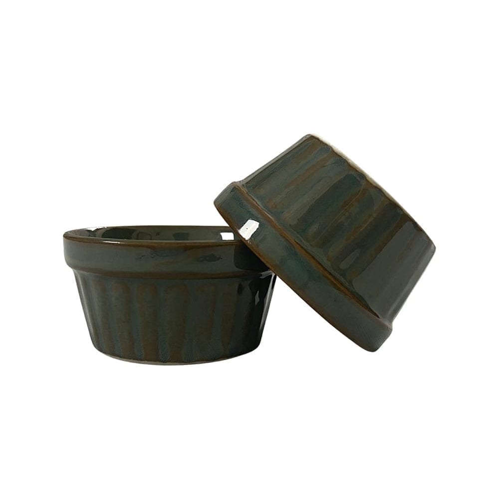 Ceramic Dining Chic Emerald Green Hand-glazed Ceramic Dip Bowls Set of 2