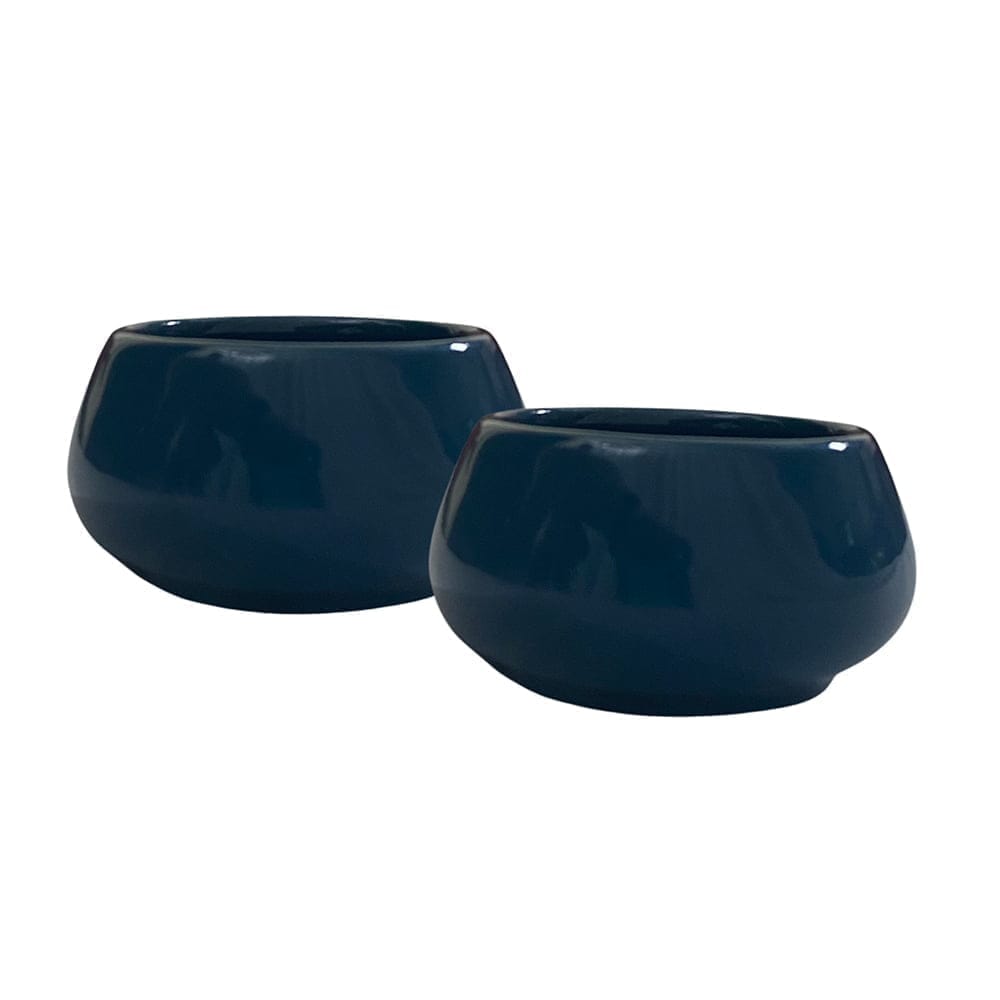 Ceramic Dining Chic Teal Blue Ceramic Dip Bowls Set of 2