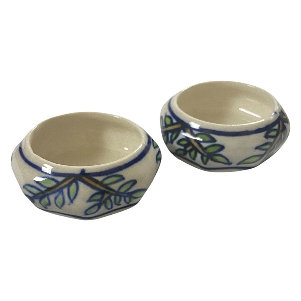 Ceramic Dining Colorful Floral Hand-Painted Ceramic Dip Bowls Set of 6 || Ketchup Bowls || Sauce Bowls || Chutney Bowls
