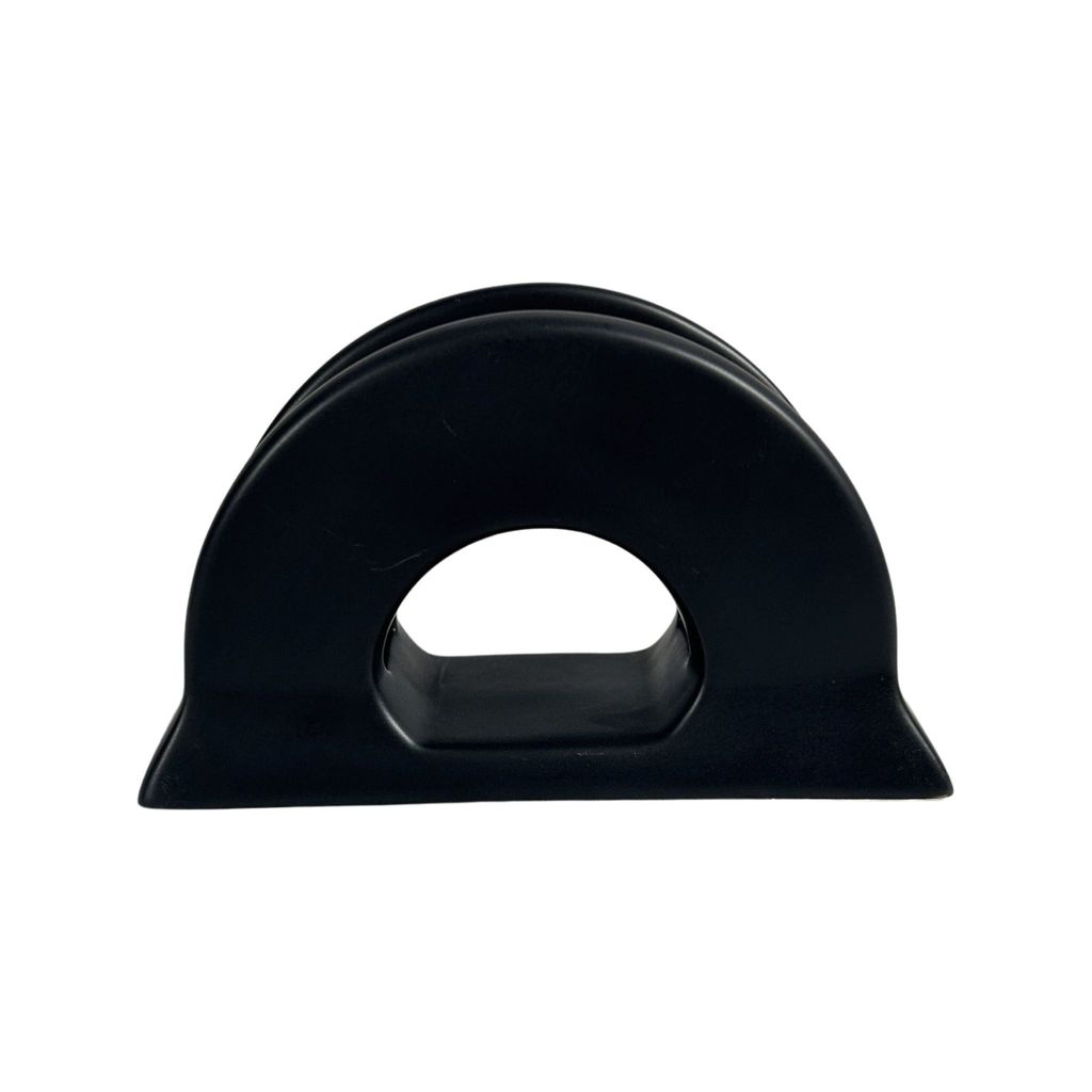 Ceramic Dining Matte Black Handmade Ceramic Napkin Holder for Dining Table