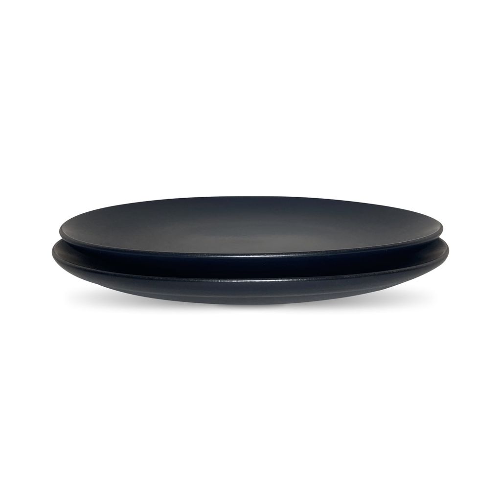 Ceramic Dining Chic Matte Black Ceramic 10.2Inchs Dinner Plates Set of 4