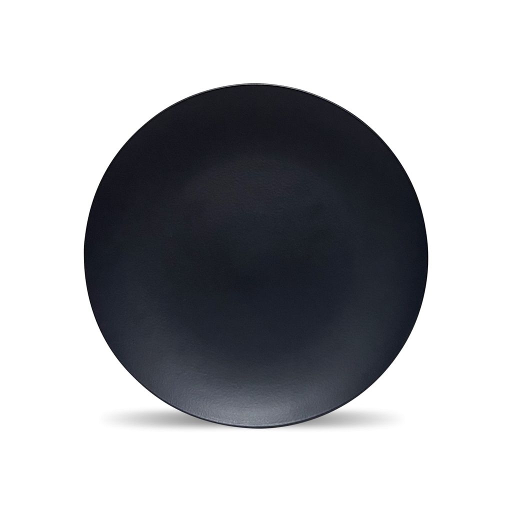 Ceramic Dining Chic Matte Black Ceramic 10.2Inchs Dinner Plates Set of 4