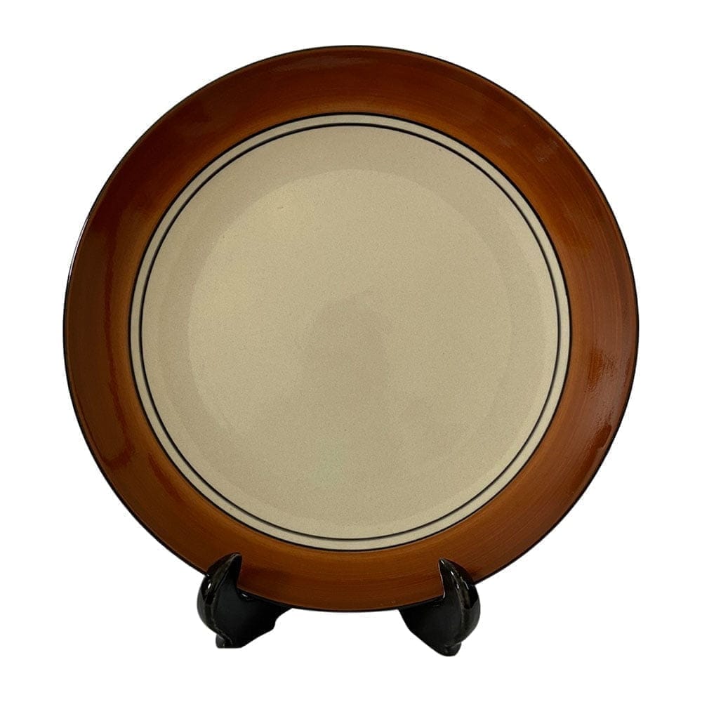 Ceramic Dining Royal Brown & White Handcrafted Ceramic 10.2Inchs Dinner Plates Set of 6