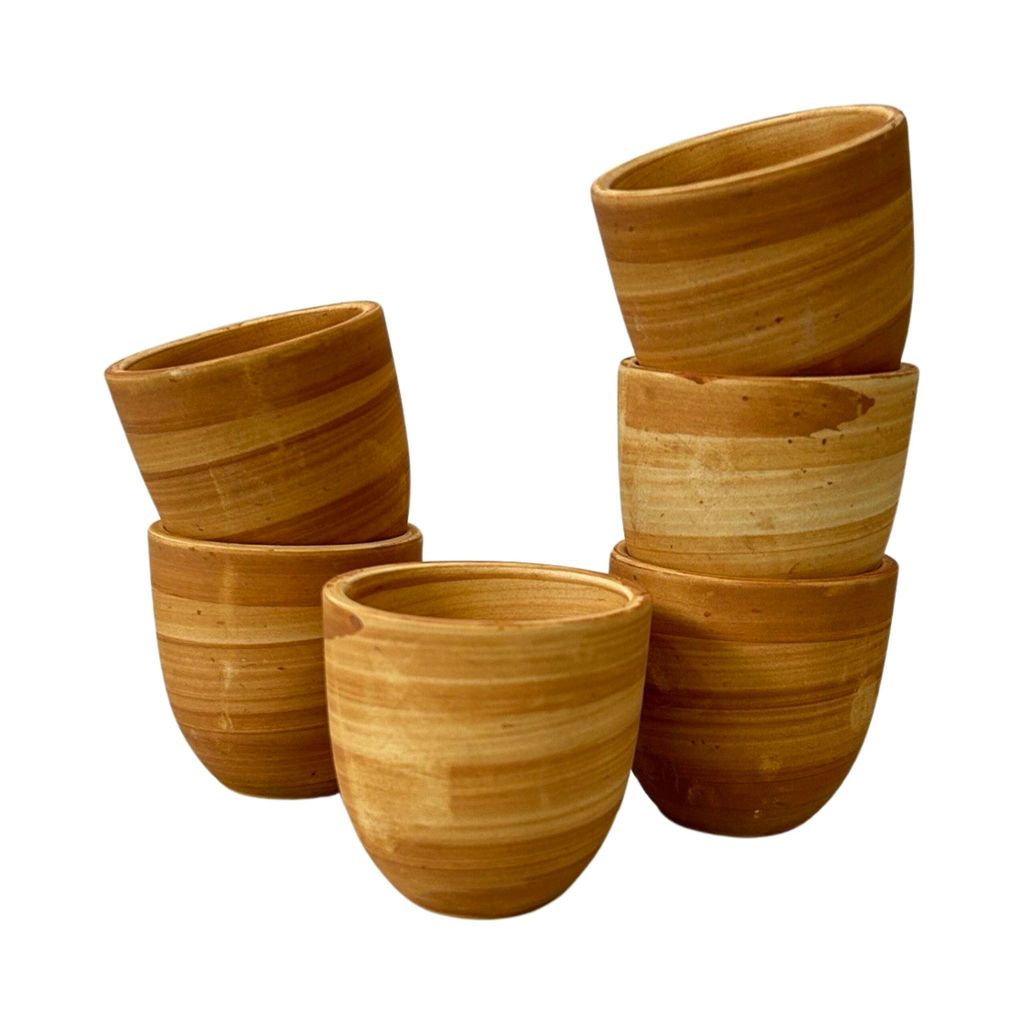 Ceramic Dining Matte Brown Kullads Set of 6