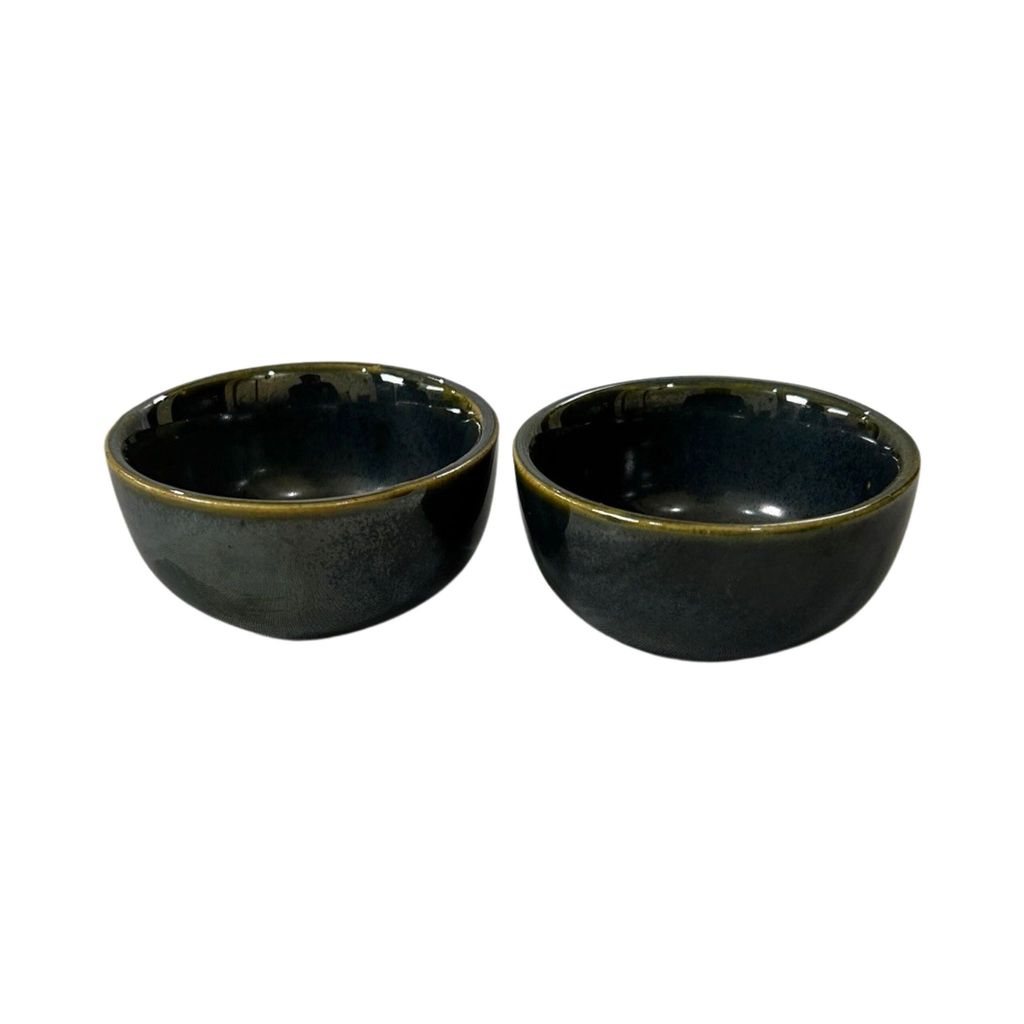 Ceramic Dining Emerald Green Glazed 50ml Dip Bowls Set of 6 || Ketchup Bowls || Sauce Bowls || Chutney Bowls