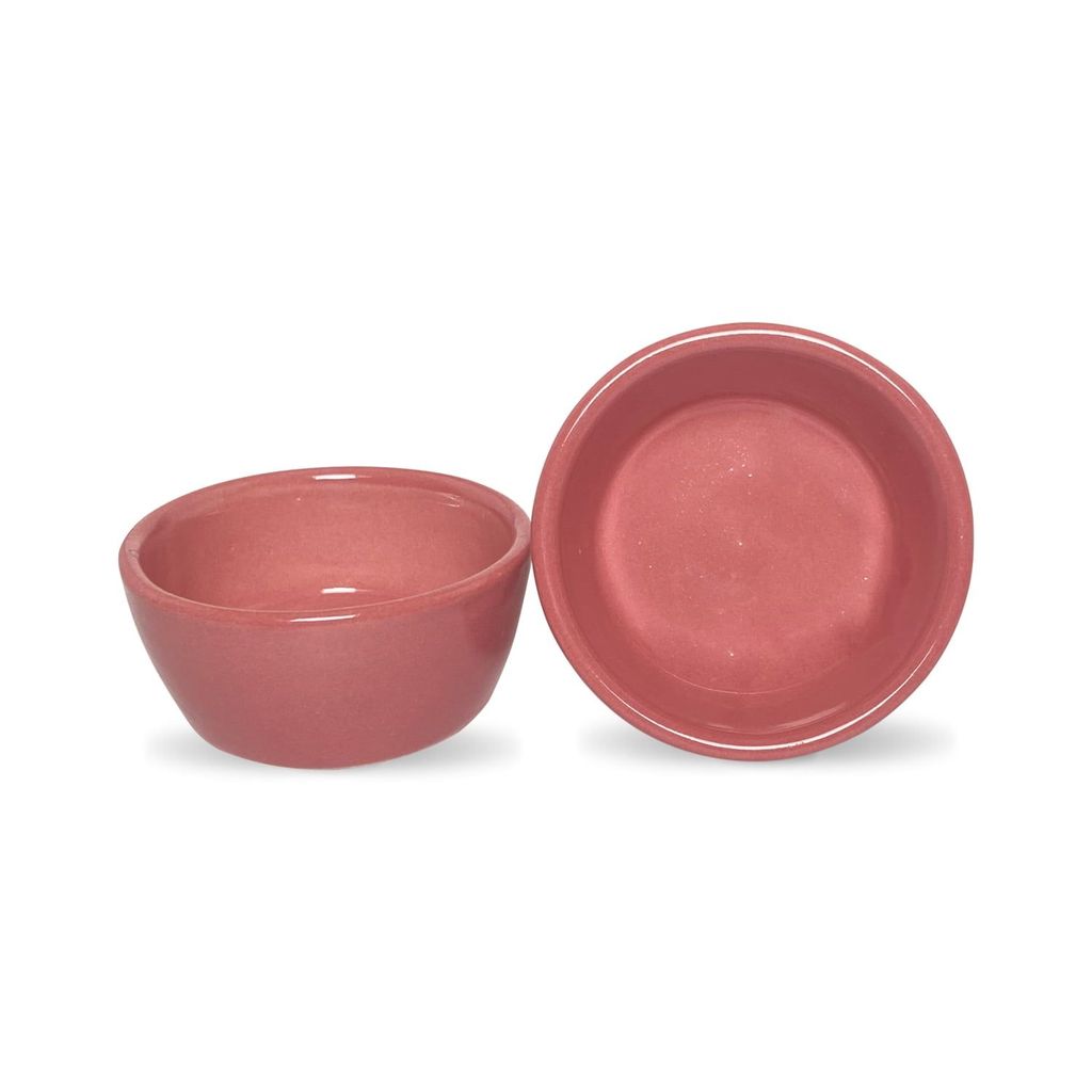 Ceramic Dining Glossy Pink Ceramic Dip Bowls Set of 6