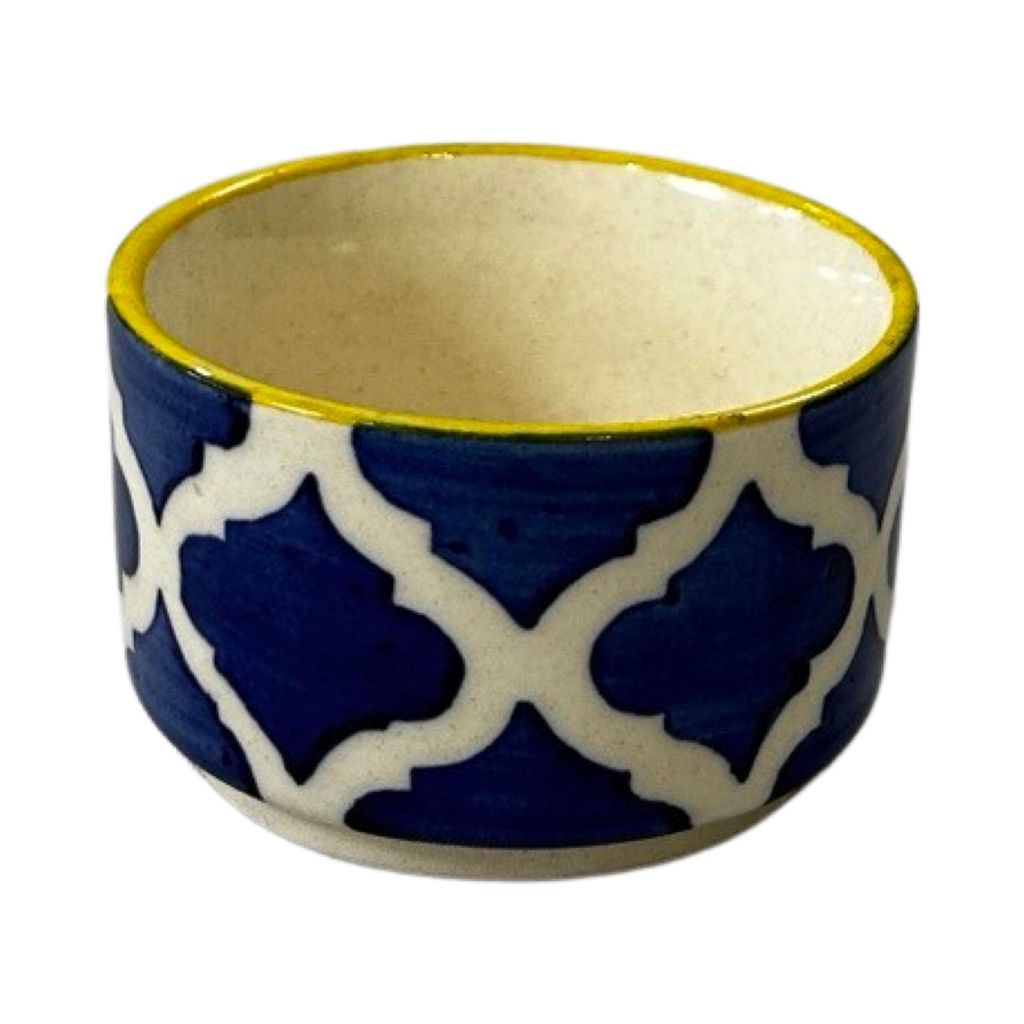 Ceramic Dining Yellow Blue Moroccan Ceramic 50ml Dip Bowls Set of 2