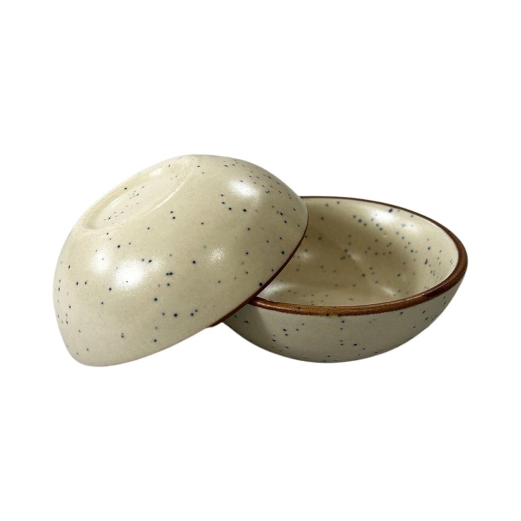 Ceramic Dining Matte White Marble BrownCeramic 50ml Dip Bowls Set of 6