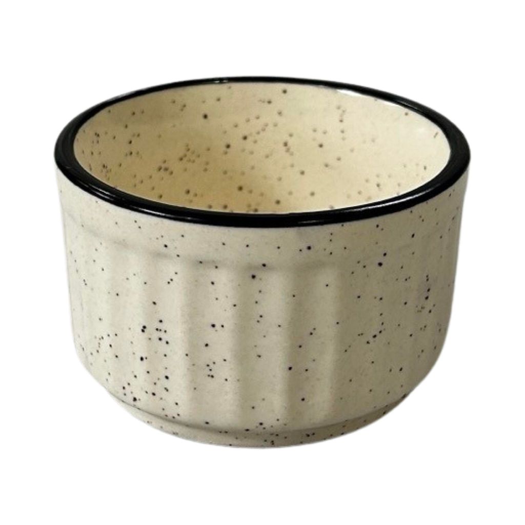 Ceramic Dining Matte White Marble Linear Ceramic 50ml Dip Bowls Set of 6