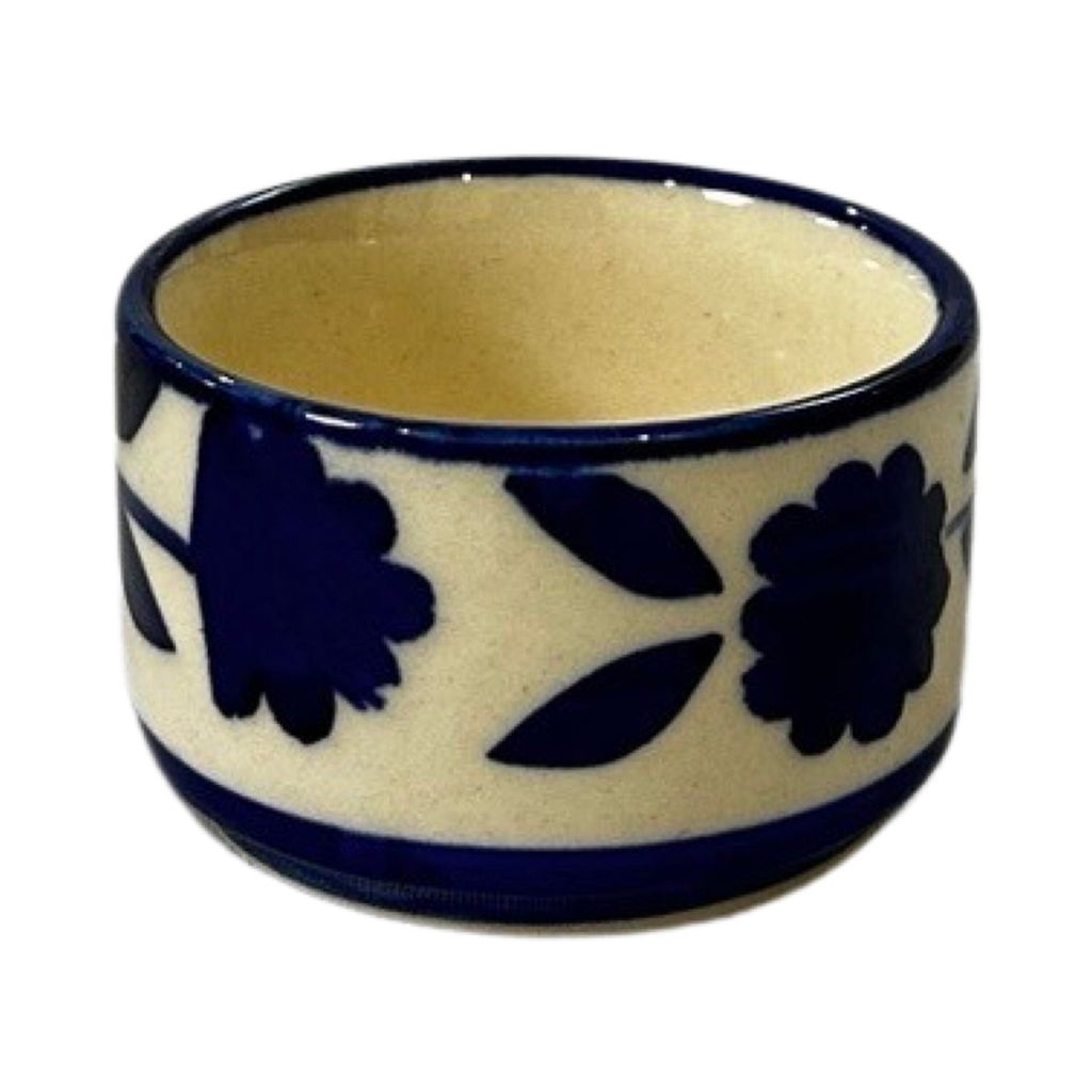 Ceramic Dining Royal Blue Floral Ceramic 50ml Dip Bowls Set of 6