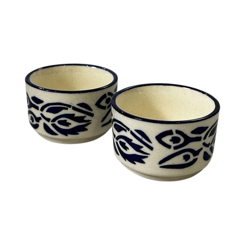 Ceramic Dining Blue Floral Ceramic 50ml Dip Bowls Set of 6