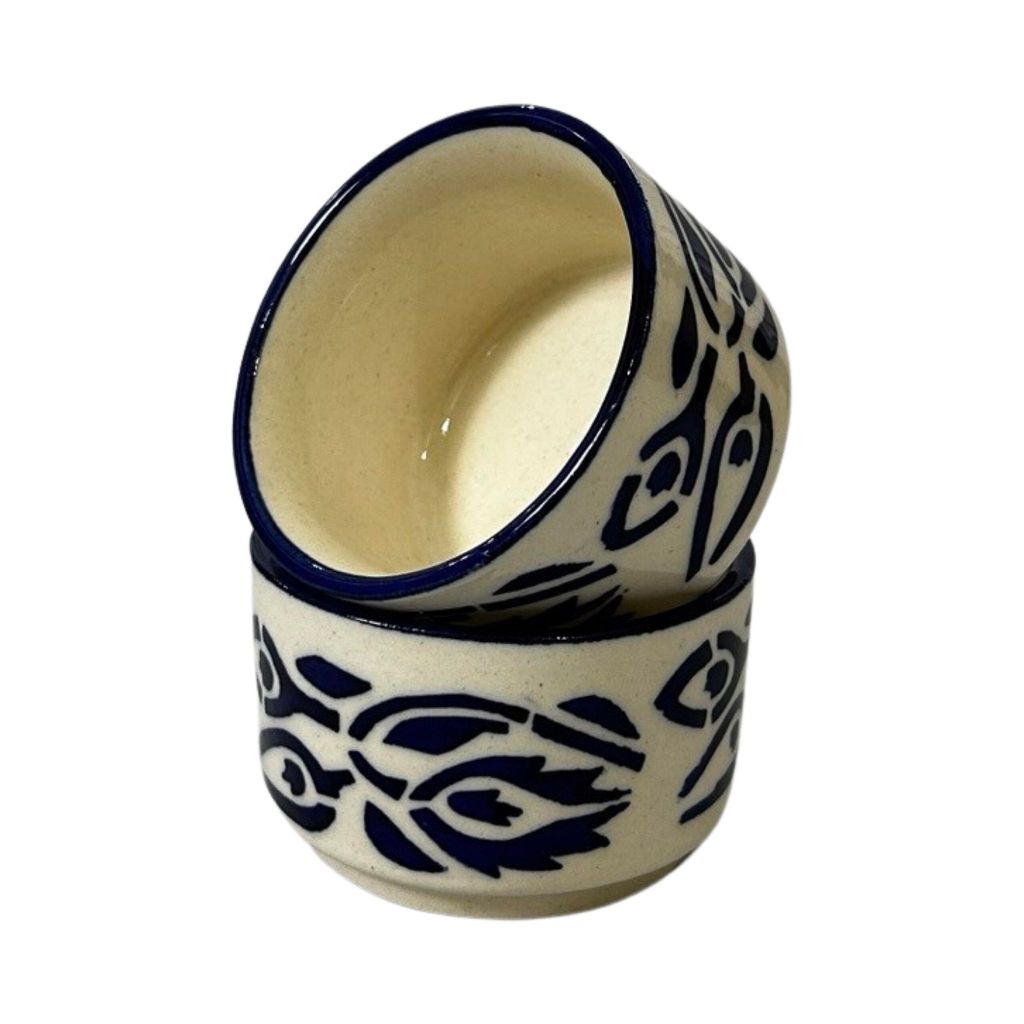 Ceramic Dining Blue Floral Ceramic 50ml Dip Bowls Set of 6