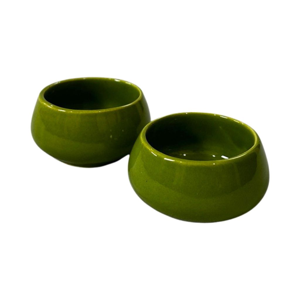 Ceramic Dining Glossy Green Ceramic 50ml Dip Bowls Set of 6 || Ketchup Bowls || Chutney Bowls