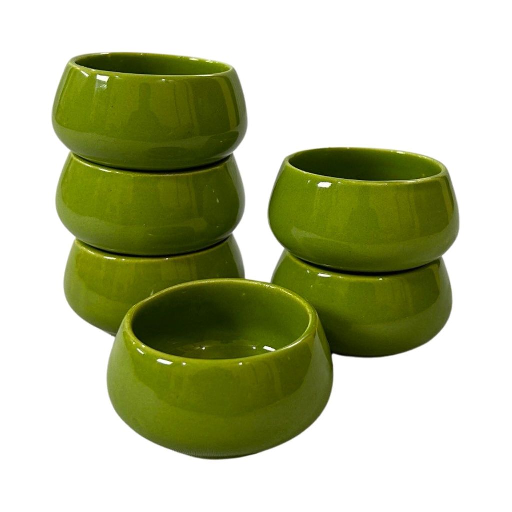 Ceramic Dining Glossy Green Ceramic 50ml Dip Bowls Set of 6 || Ketchup Bowls || Chutney Bowls