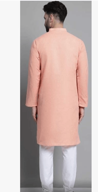 Chikankari Men Solid Straight KurtaBZ_Cotton plain Men Kurta_ Green