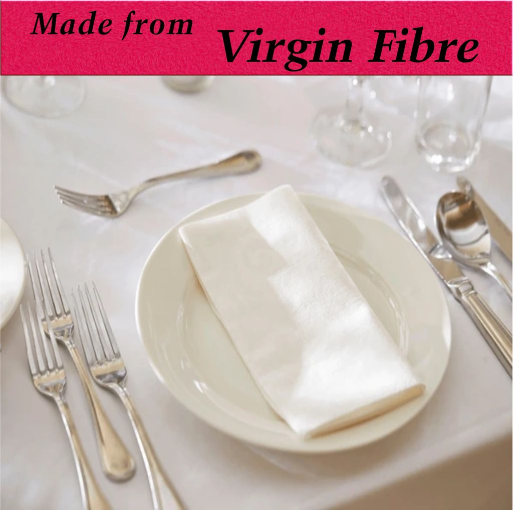 Claret Premium 1-Ply Soft Paper Napkins (5-Pack, 80 Sheets Each, 27x30 cm, White) - Ideal for Parties, Events and Everyday Cleaning Needs