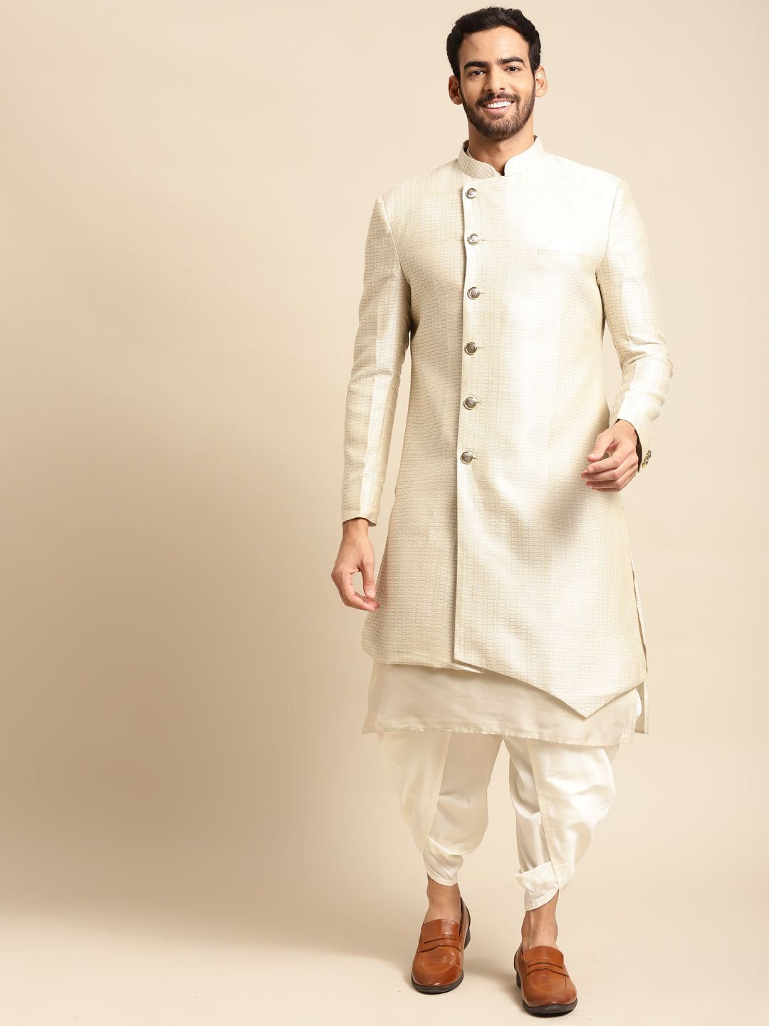 Off White Kurta Imported Dhoti main image 0