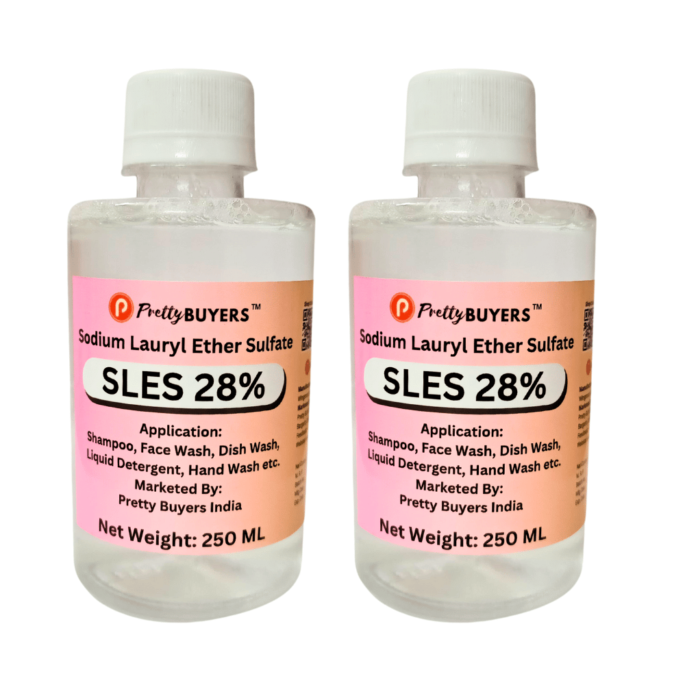 PrettyBUYERS SLES, Sodium Lauryl Ether Sulfate Cleansing Agent, Surfactant, Emulsifying Agent 250 ML (Pack Of 2 )