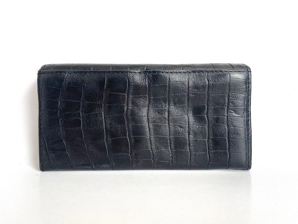 Women's Black Crocodile Embossed Hand Wallet - Handbags | Buy online on ZillyBuy