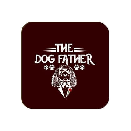 The Dogfather Square Coaster