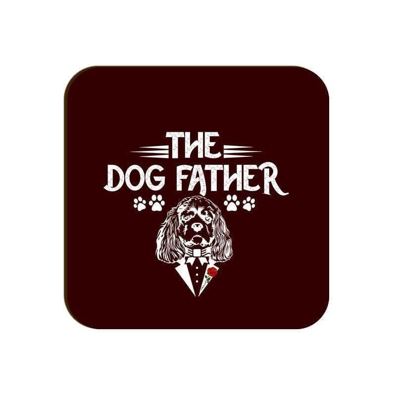 The Dogfather Square Coaster