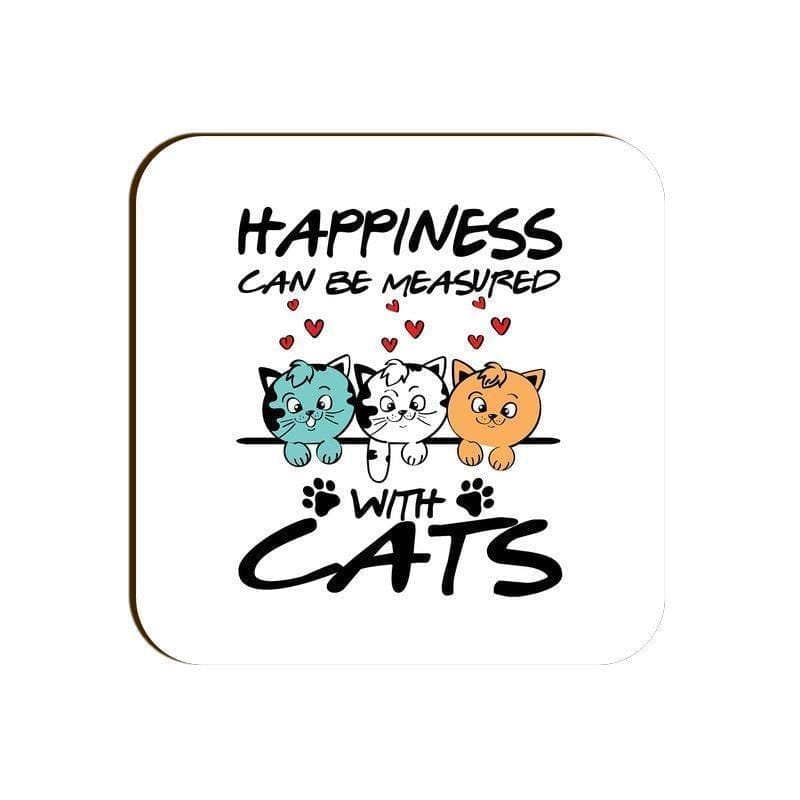 Feline Happy Square Coaster