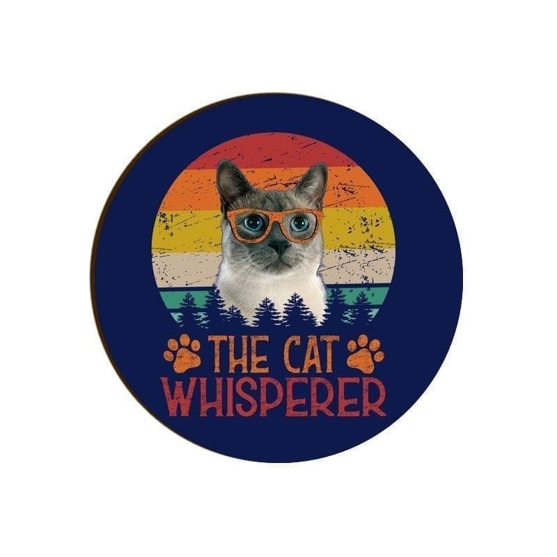 The Cat Whisperer Round Coaster