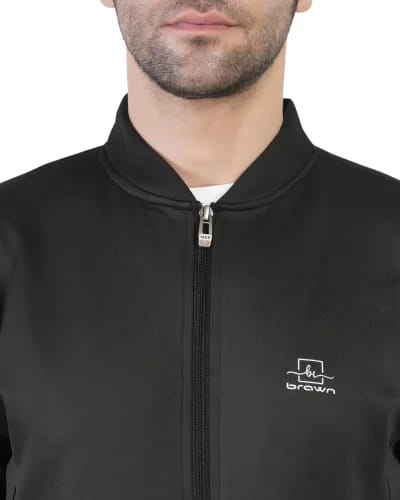 Men's Black Bomber Jacket - Stylish and Warm for Winter