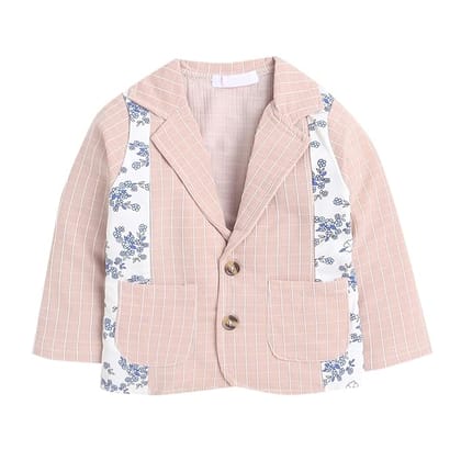 Striped Cotton Blend Boys' Suit Jacket