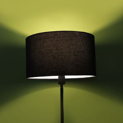 BTR CRAFTS 16" Inches Black Drum Lampshade, Cotton Fabric.