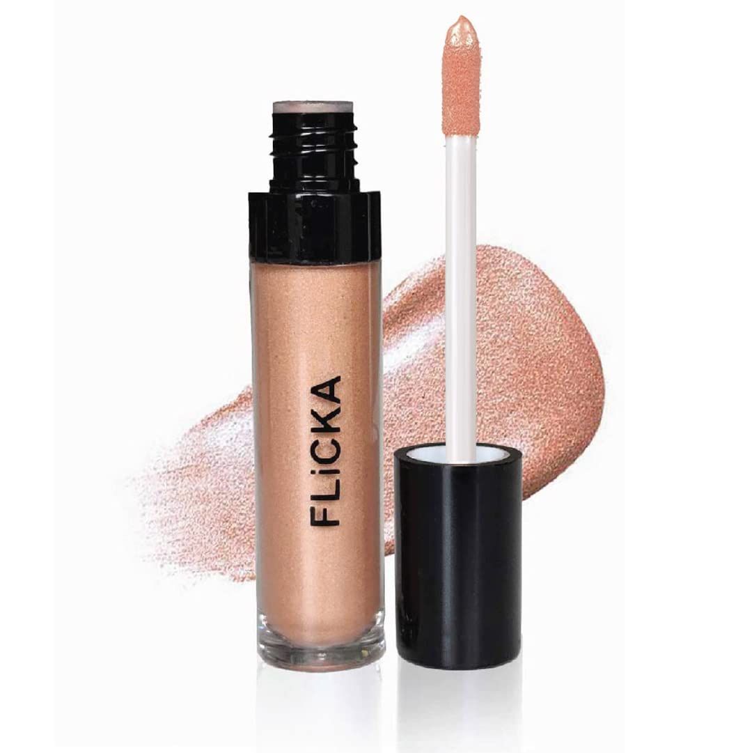 FLiCKA High On Shine Liquid Highlighter For Long-Lasting, Smudge-Proof, Transfer-Proof And Water-Proof With Argan Oil & Avocado Oil| 03 Copper, 9ml