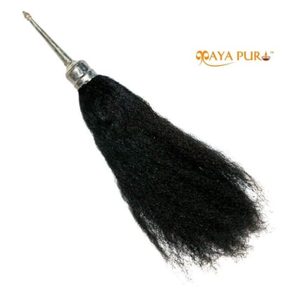 MAYAPURI Reshmi Chawar Sahib/Chanwara/Chavar in Metal Body, Len: 20 inch | Black (Pack of 1)