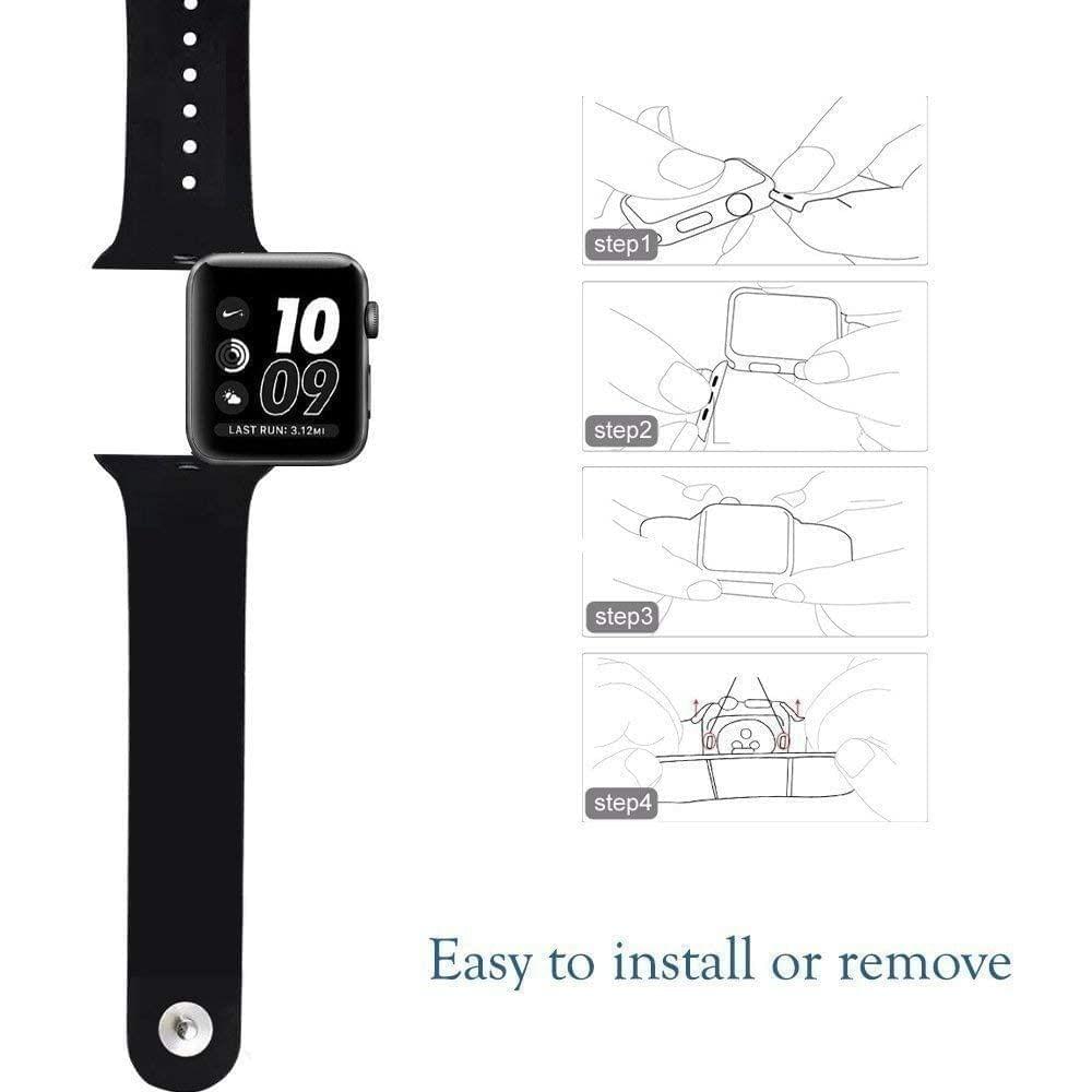 Exelent Smart Watch Strap Compatible For Apple Watch Straps 45mm 44mm 42mm, Soft Silicone Sports Wristband for iWatch Series 7/6/5/4/3/2/1/SE (Watch Not Included) (GRAY-GREEN)