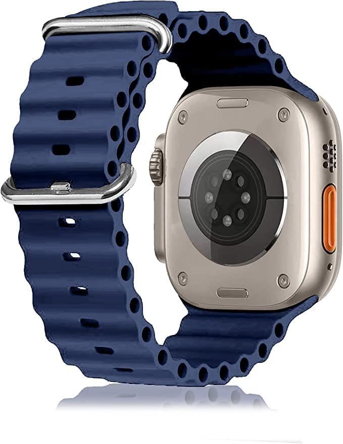 Exelent Flexible Silicone Ocean Sport Bands Compatible With Watch For Men Women Navy Blue 38 MM 40 MM 41 MM