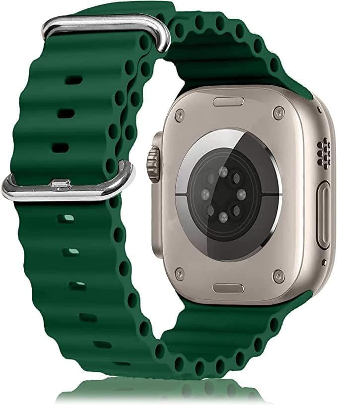 Exelent Flexible Silicone Ocean Sport Bands Compatible With Watch For Men Women Green 38 MM 40 MM 41 MM