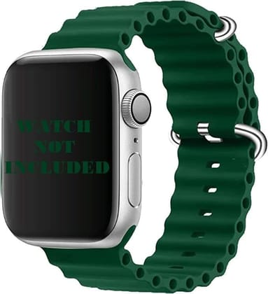 Exelent Flexible Silicone Ocean Sport Bands Compatible With Watch For Men Women Green 38 MM 40 MM 41 MM Exelent Flexible Silicone Ocean Sport Bands Compatible With Watch For Men Women Green 38 MM 40 MM 41 MM