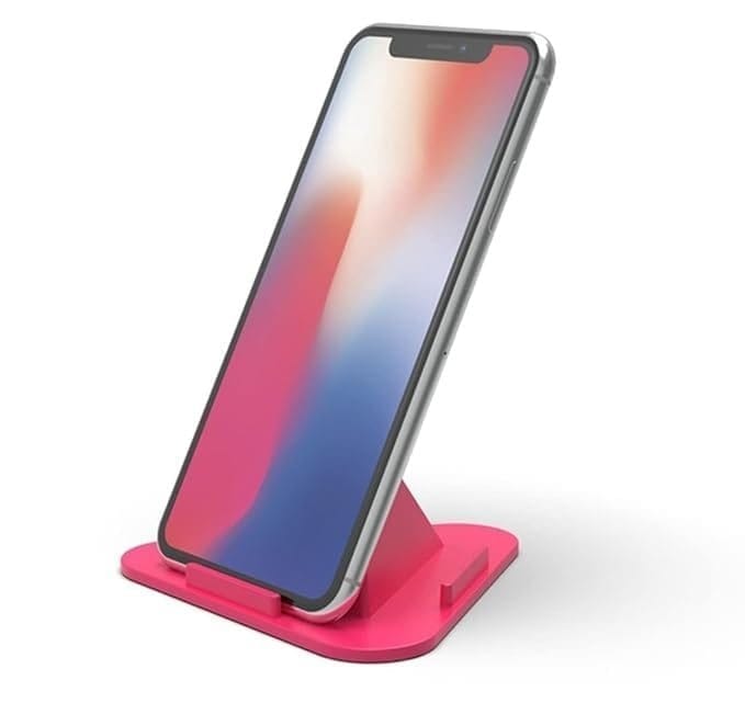 Spiral Charger Cable Cord Protector (4 Piece) with Universal Phone Pyramid Shape Holder Mobile Stand (1 Piece)