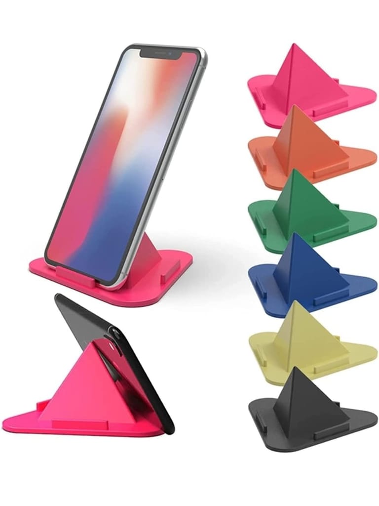 Mobile Holder Accessory Combo for 1 Pyramid Shape Mobile Stand, 4 Cable Protectors, 800 Lumens Emergency Light (Multicolor)