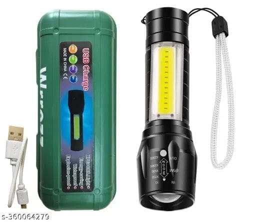 Torch Light,LED 3W Torch Light Rechargeable Torch Flashlight,Long Distance Beam Range Car Rescue Torch with Hammer Window Glass and Seat Belt Cutter Built (COB) (Pack of 2) HAMMER+TORCH