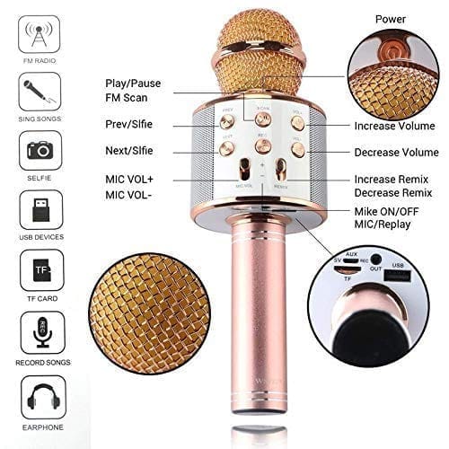 ROUND MICROPHONE WIRELESS BLUETOOTH
