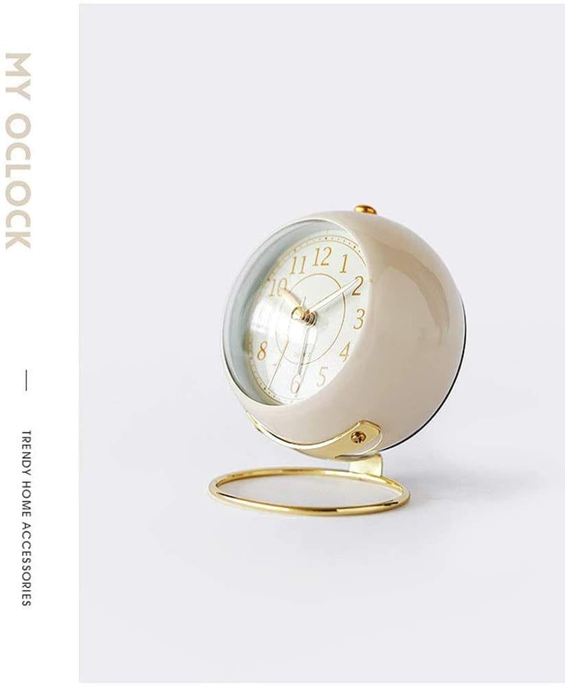 Desk Clocks Battery Operated, Silent Alarm Clock