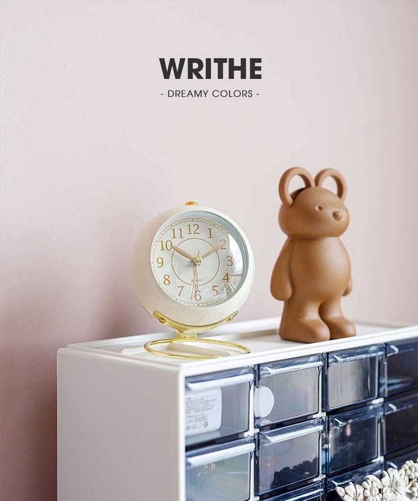 Desk Clocks Battery Operated, Silent Alarm Clock